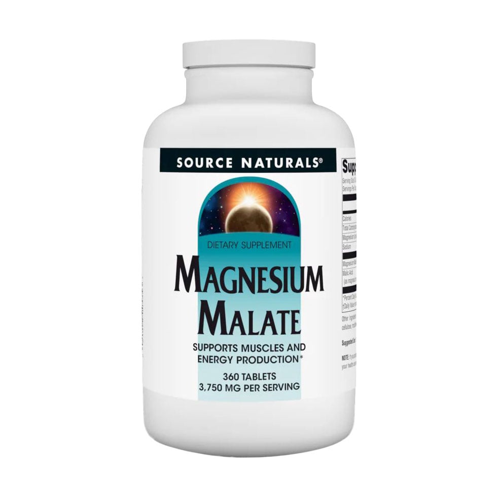 Магній малат Source Naturals Magnesium Malate, 1250 мг, 360 таблеток